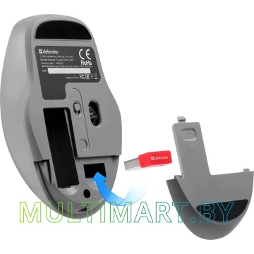 Мышь Defender Feam MM-296 (серый/мятный) картинка 5